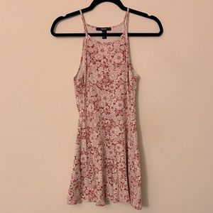 Forever 21 Floral Red/White skater dress small